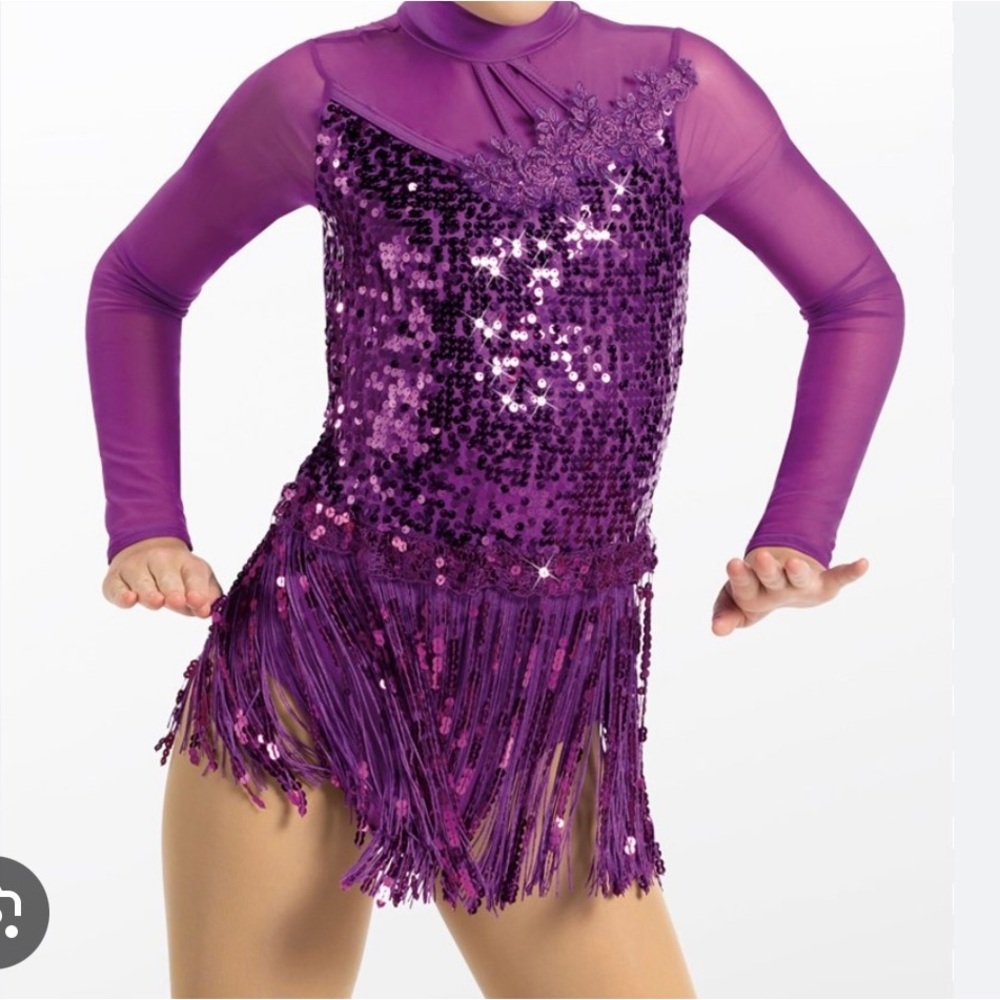 Purple Sequin Dance Costume